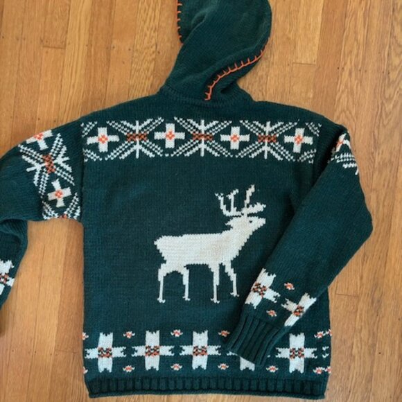 Rugby Ralph Lauren Hooded Reindeer Sweater - Picture 4 of 5